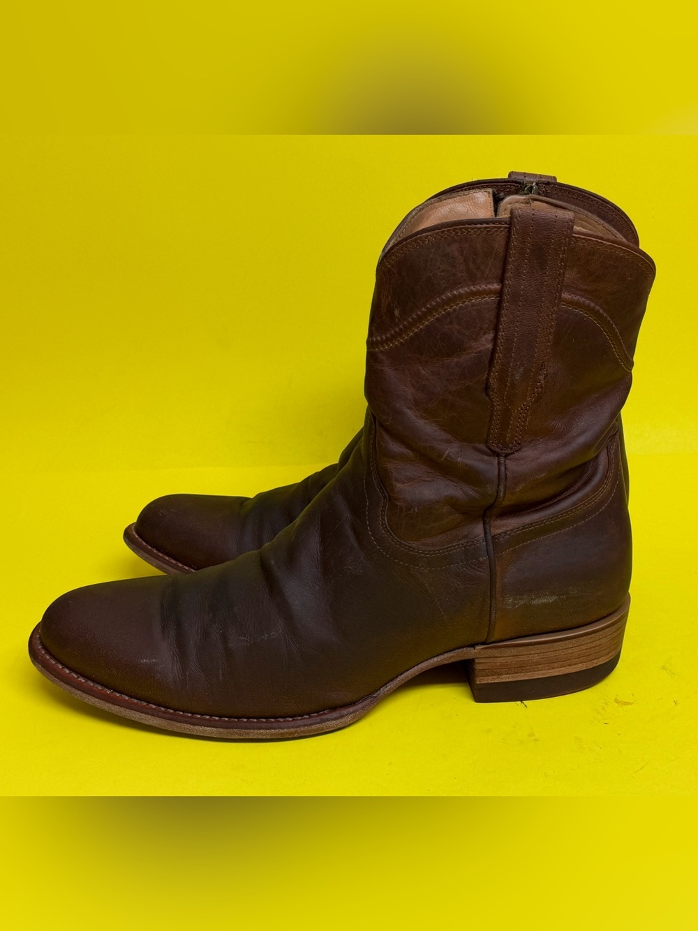 TECOVAS Dean Scotch Goat Boots 11.5D Men's Cowboy Western Casual Ankle Zip $395